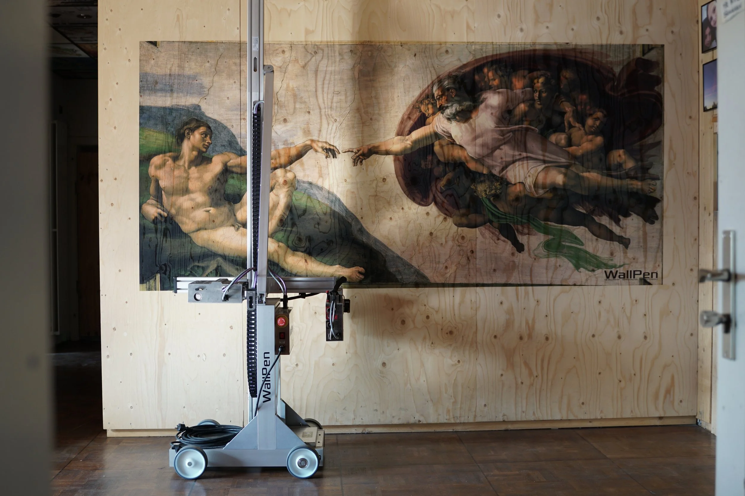 Creation of Adam wall print